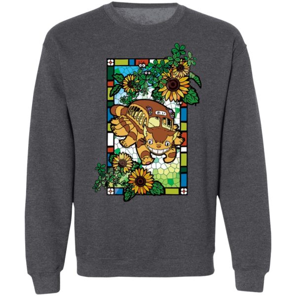 My Totoro - My Neighbor Totoro – Cat Bus Stained Glass Art Sweatshirt-Apparel, My Neighbor Totoro, My Totoro, Sweatshirt