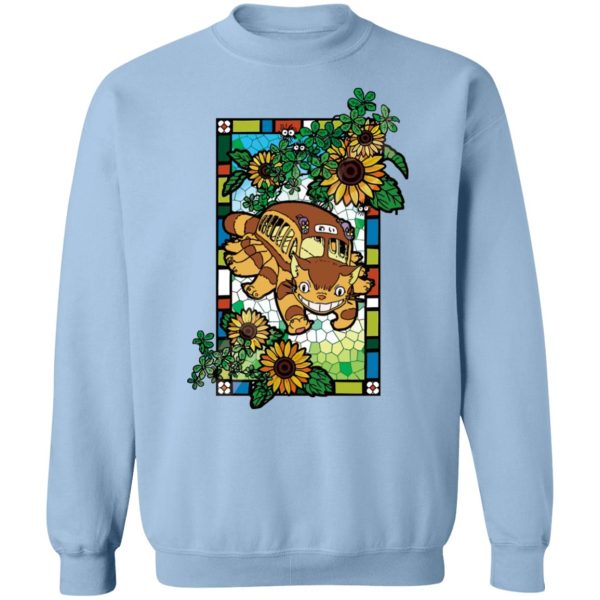 My Totoro - My Neighbor Totoro – Cat Bus Stained Glass Art Sweatshirt-Apparel, My Neighbor Totoro, My Totoro, Sweatshirt