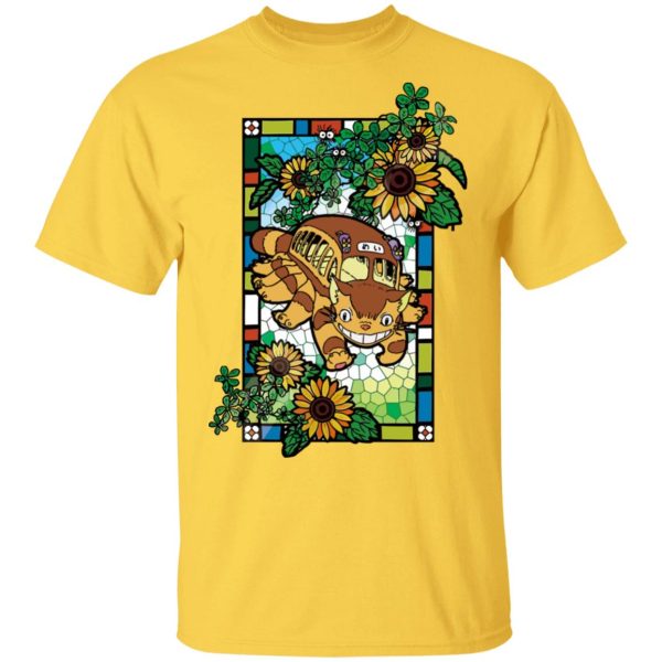 My Neighbour Totoro Cast - My Neighbor Totoro – Cat Bus Stained Glass Art T Shirt-Apparel, My Neighbor Totoro, My Neighbour Totoro Cast, Tshirt