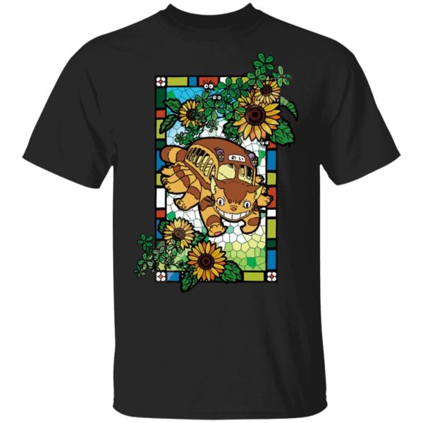 My Neighbour Totoro Cast - My Neighbor Totoro – Cat Bus Stained Glass Art T Shirt-Apparel, My Neighbor Totoro, My Neighbour Totoro Cast, Tshirt