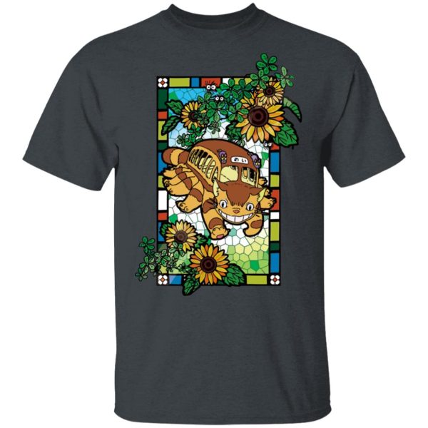 My Neighbour Totoro Cast - My Neighbor Totoro – Cat Bus Stained Glass Art T Shirt-Apparel, My Neighbor Totoro, My Neighbour Totoro Cast, Tshirt