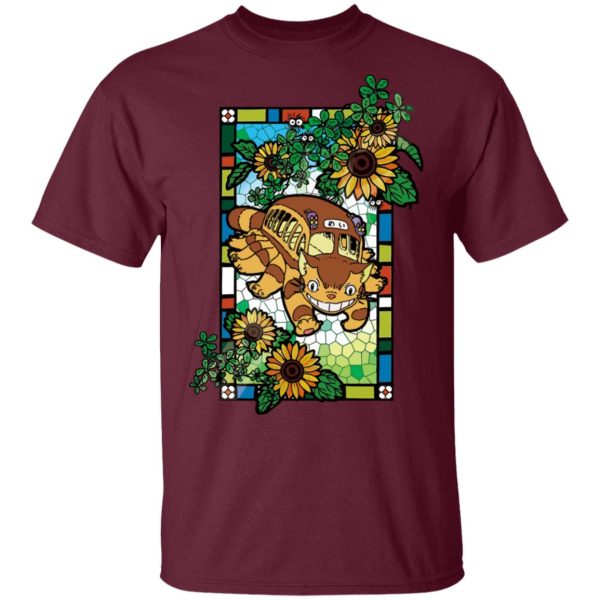 My Neighbour Totoro Cast - My Neighbor Totoro – Cat Bus Stained Glass Art T Shirt-Apparel, My Neighbor Totoro, My Neighbour Totoro Cast, Tshirt