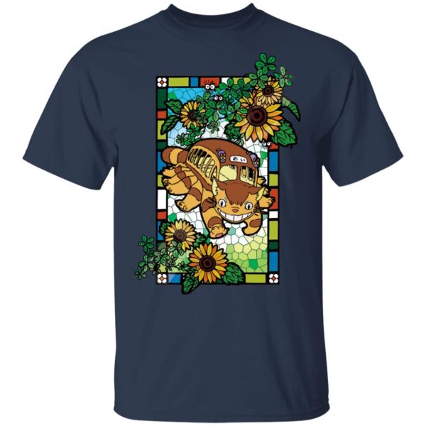 My Neighbour Totoro Cast - My Neighbor Totoro – Cat Bus Stained Glass Art T Shirt-Apparel, My Neighbor Totoro, My Neighbour Totoro Cast, Tshirt