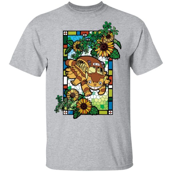 My Neighbour Totoro Cast - My Neighbor Totoro – Cat Bus Stained Glass Art T Shirt-Apparel, My Neighbor Totoro, My Neighbour Totoro Cast, Tshirt