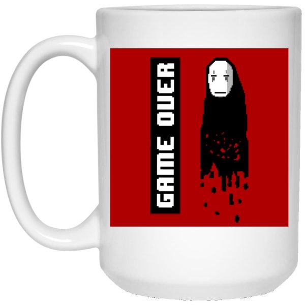 Spirited Away Yubaba - Spirited Away No Face 8 BIT Game Over Mug-Accessories, House Decor, kaonashi, Mug, no face, Spirited Away, Spirited Away Yubaba