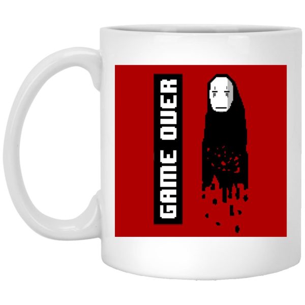 Spirited Away Yubaba - Spirited Away No Face 8 BIT Game Over Mug-Accessories, House Decor, kaonashi, Mug, no face, Spirited Away, Spirited Away Yubaba