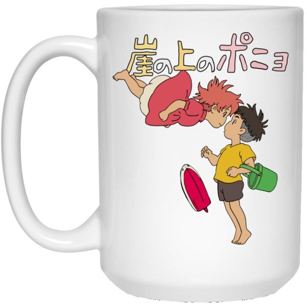 Ponyo Sosuke - Ponyo on the Cliff by the Sea Mug-Accessories, House Decor, Mug, ponyo, Ponyo Sosuke