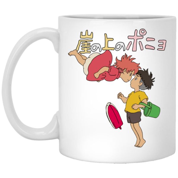 Ponyo Sosuke - Ponyo on the Cliff by the Sea Mug-Accessories, House Decor, Mug, ponyo, Ponyo Sosuke