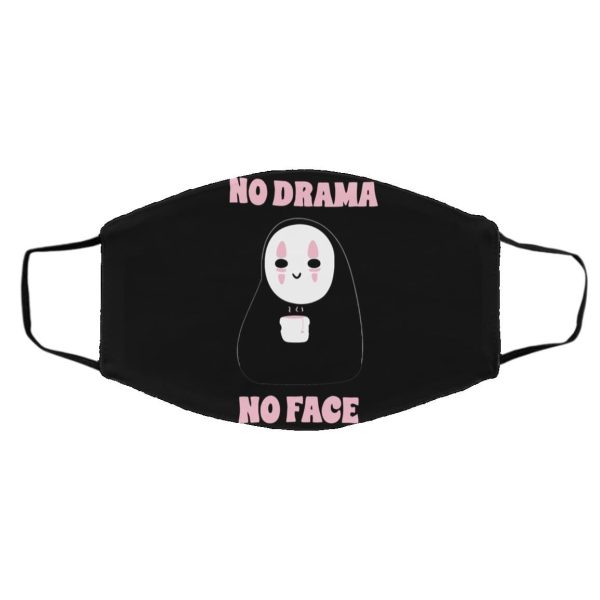 Spirited Away Live - No Drama, No Face Face Mask-Accessories, Face Mask, kaonashi, no face, Spirited Away, Spirited Away Live