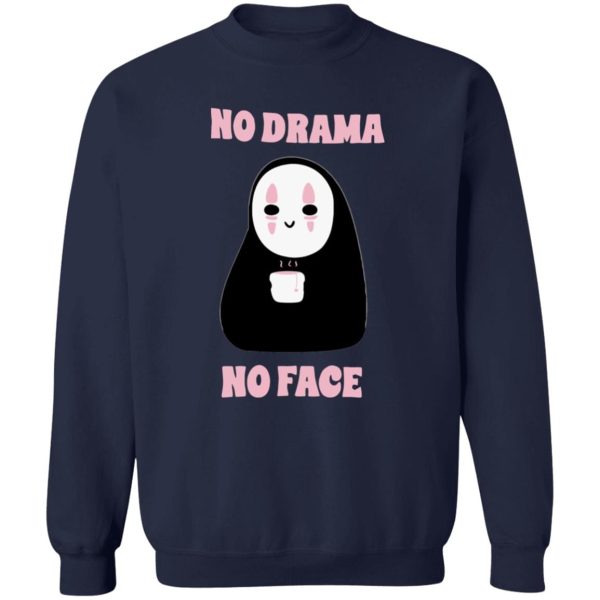 Spirited Away Bathhouse - No Drama, No Face Sweatshirt Unisex-Apparel, kaonashi, no face, Spirited Away, Spirited Away Bathhouse, Sweatshirt