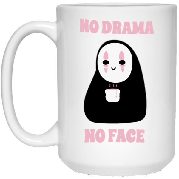 Miyazakis Spirited Away - No Drama, No Face Mug-Accessories, House Decor, kaonashi, Miyazakis Spirited Away, Mug, no face, Spirited Away