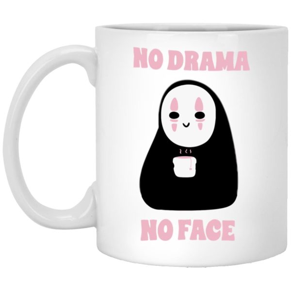 Miyazakis Spirited Away - No Drama, No Face Mug-Accessories, House Decor, kaonashi, Miyazakis Spirited Away, Mug, no face, Spirited Away