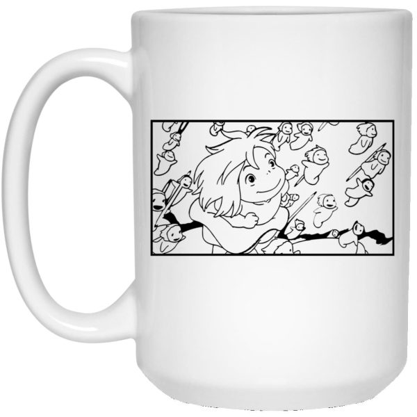 Ponyo Studio Ghibli - Ponyo – Freedom Sketch Mug-Accessories, House Decor, Mug, ponyo, Ponyo Studio Ghibli