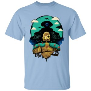 Studio Ghibli Laputa Castle In The Sky - Laputa: Castle in The Sky and Warrior Robot T Shirt for Kid-Apparel, Laputa: Castle in the Sky, Studio Ghibli Laputa Castle In The Sky, Tshirt