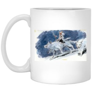 Princess Mononoke Theaters - Princess Mononoke Water Color Art Mug-Accessories, House Decor, Mug, princess mononoke, Princess Mononoke Theaters