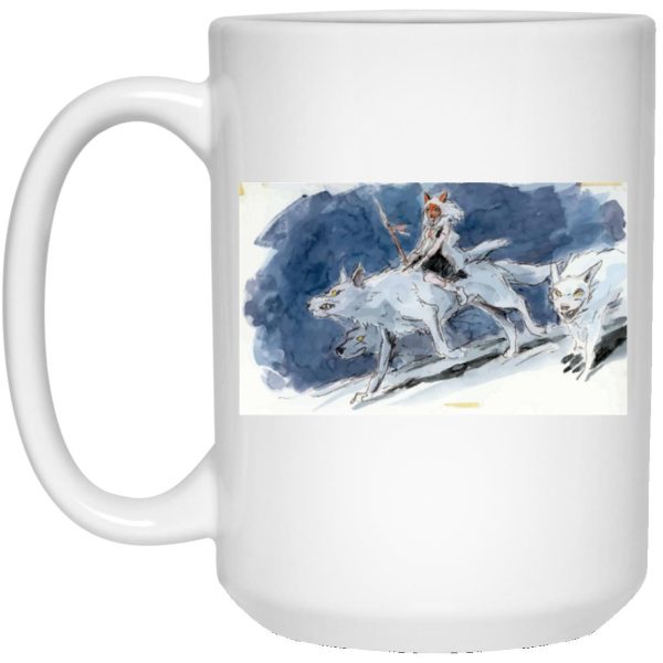 Princess Mononoke Theaters - Princess Mononoke Water Color Art Mug-Accessories, House Decor, Mug, princess mononoke, Princess Mononoke Theaters