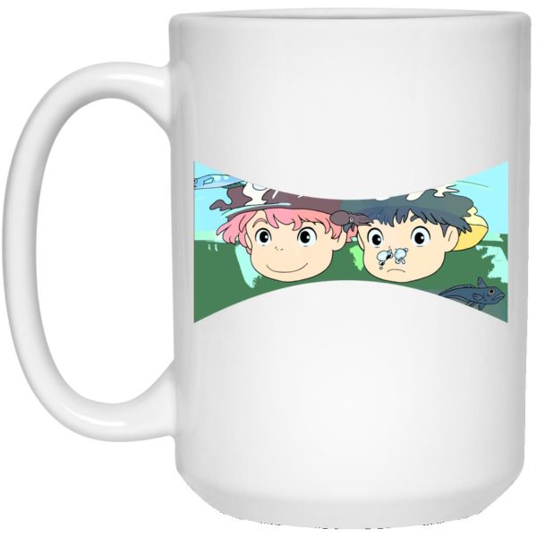 Ponyo Cast - Ponyo and Sosuke Mug-Accessories, House Decor, Mug, ponyo, Ponyo Cast