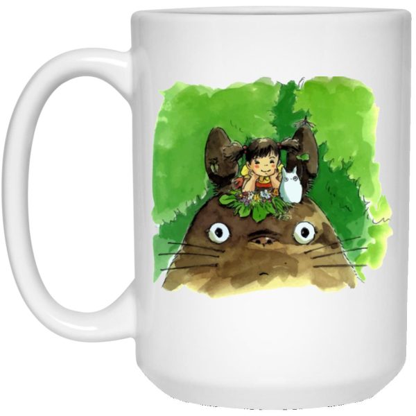 Studio Ghibli My Neighbor Totoro - My Neighbor Totoro & Mei Water Color Art Mug-Accessories, House Decor, Mug, My Neighbor Totoro, Studio Ghibli My Neighbor Totoro