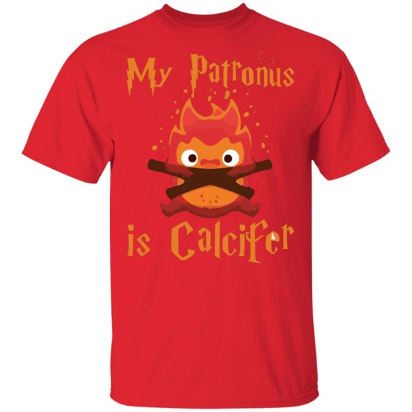 Sophie Hatter Howl's Moving Castle - Howl’s Moving Castle – My Patronus is Calcifer T Shirt-Apparel, Howl's Moving Castle, Sophie Hatter Howl's Moving Castle, Tshirt