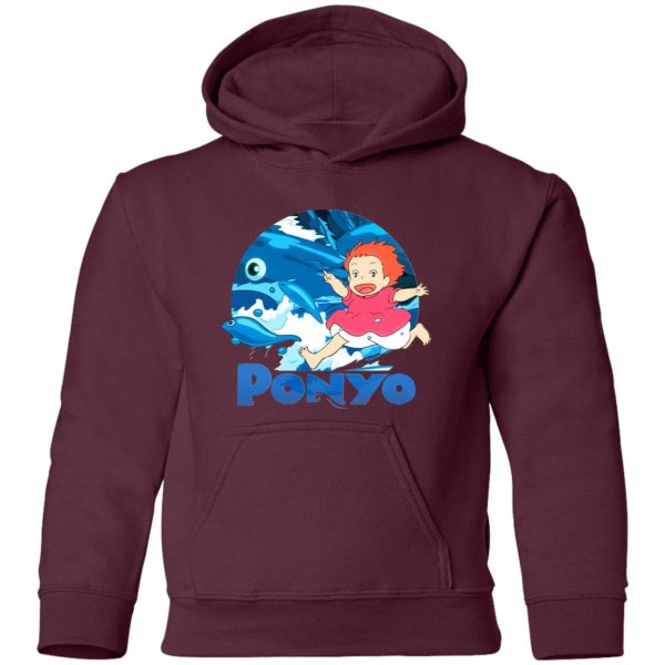 Ponyo Hayao - Ghibli Studio Ponyo On The Waves Hoodie for Kid-Apparel, Hoodie, ponyo, Ponyo Hayao