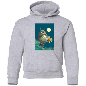 My Neighbour Totoro - My Neighbor Totoro by the moon Hoodie for Kid-Apparel, Hoodie, My Neighbor Totoro, My Neighbour Totoro