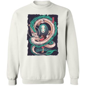 Have Mercy For The Spirited Away Shamans - Spirited Away – Haku Dragon with Sen and No Face Sweatshirt-Apparel, Have Mercy For The Spirited Away Shamans, kaonashi, no face, Spirited Away, Sweatshirt