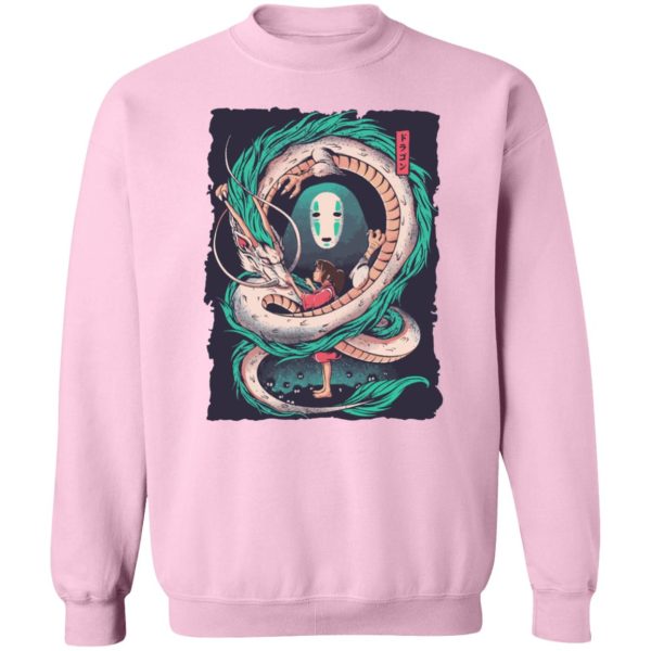 Have Mercy For The Spirited Away Shamans - Spirited Away – Haku Dragon with Sen and No Face Sweatshirt-Apparel, Have Mercy For The Spirited Away Shamans, kaonashi, no face, Spirited Away, Sweatshirt