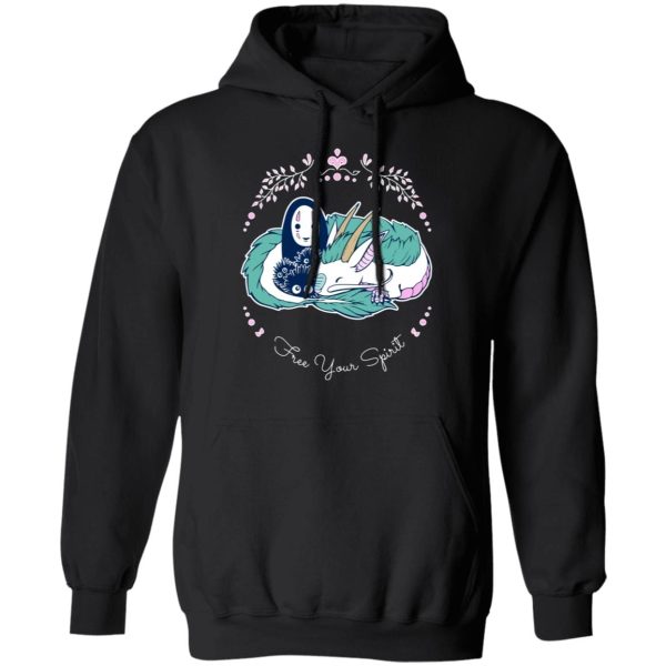 Elden Ring Have Mercy For The Spirited Away Shamans - Spirited Away – No Face and Haku Dragon Hoodie-Apparel, Elden Ring Have Mercy For The Spirited Away Shamans, Hoodie, kaonashi, no face, Spirited Away