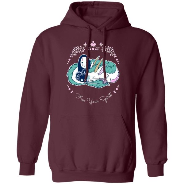 Elden Ring Have Mercy For The Spirited Away Shamans - Spirited Away – No Face and Haku Dragon Hoodie-Apparel, Elden Ring Have Mercy For The Spirited Away Shamans, Hoodie, kaonashi, no face, Spirited Away