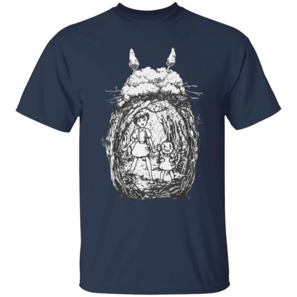 Totoro Soot Sprites - My Neighbor Totoro – Mei and Sastuki in the Forest T Shirt-Apparel, My Neighbor Totoro, Totoro Soot Sprites, Tshirt