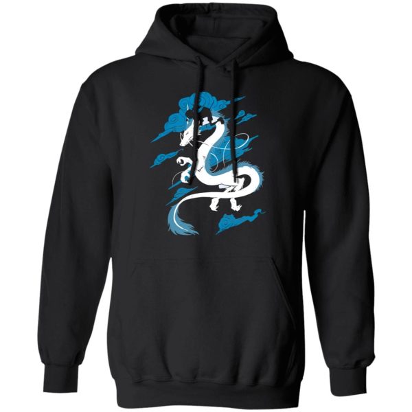 Spirited Away Soot Sprites - Spirited Away – Sen Riding Haku Dragon Hoodie-Apparel, Hoodie, Spirited Away, Spirited Away Soot Sprites