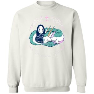 Spirited Away Haku And Chihiro - Spirited Away – No Face and Haku Dragon Sweatshirt-Apparel, Spirited Away, Spirited Away Haku And Chihiro, Sweatshirt