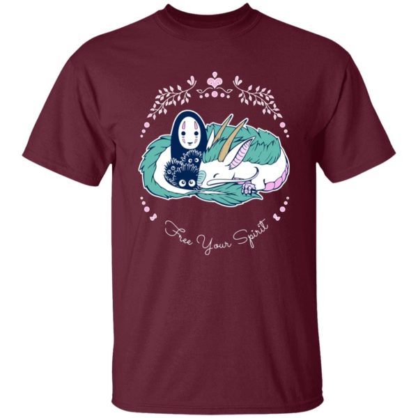 Spirited Away Theatre - Spirited Away – No Face and Haku Dragon T Shirt-Apparel, kaonashi, no face, Spirited Away, Spirited Away Theatre, Tshirt