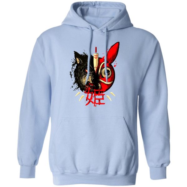 Princess Mononoke San - Princess Mononoke Mask & Wolf Hoodie-Apparel, Hoodie, princess mononoke, Princess Mononoke San