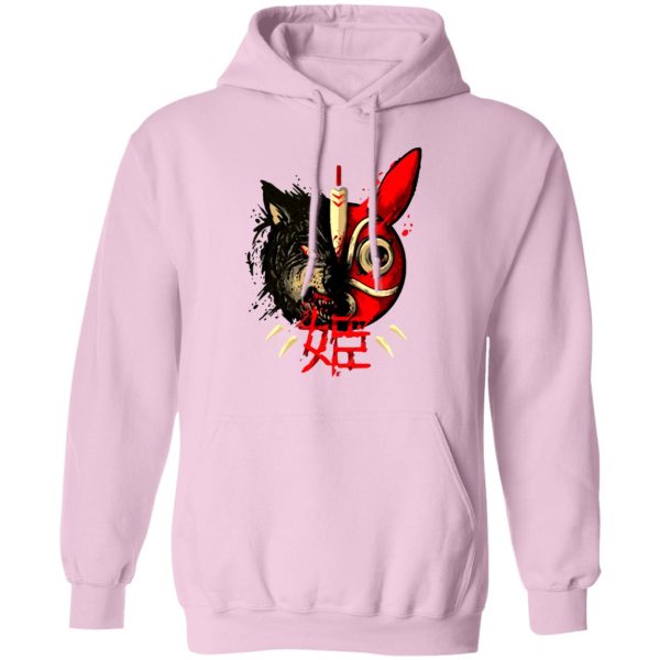 Princess Mononoke San - Princess Mononoke Mask & Wolf Hoodie-Apparel, Hoodie, princess mononoke, Princess Mononoke San