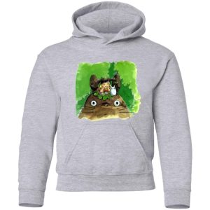 Sushi Totoro - My Neighbor Totoro & Mei Water Color Art Hoodie for Kid-Apparel, Hoodie, My Neighbor Totoro, Sushi Totoro