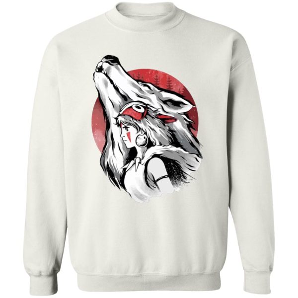 Princess Mononoke Cosplay - Princess Mononoke – Red Moon Sweatshirt-Apparel, princess mononoke, Princess Mononoke Cosplay, Sweatshirt