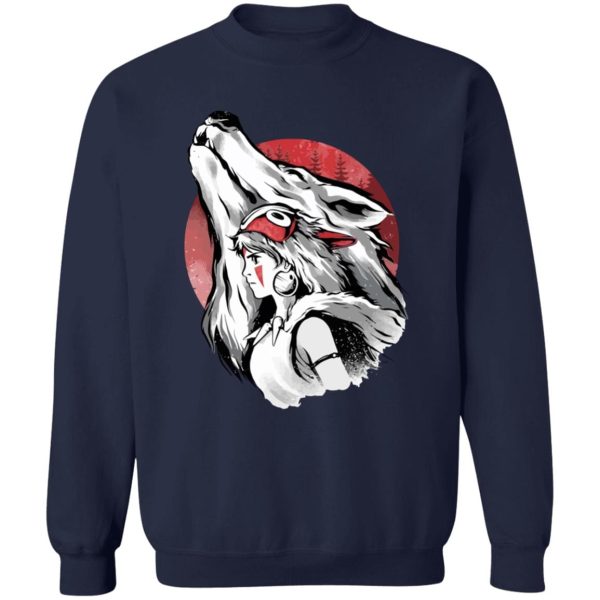 Princess Mononoke Cosplay - Princess Mononoke – Red Moon Sweatshirt-Apparel, princess mononoke, Princess Mononoke Cosplay, Sweatshirt