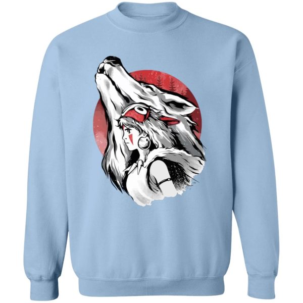 Princess Mononoke Cosplay - Princess Mononoke – Red Moon Sweatshirt-Apparel, princess mononoke, Princess Mononoke Cosplay, Sweatshirt