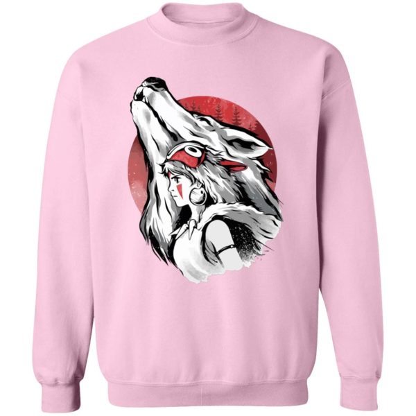 Princess Mononoke Cosplay - Princess Mononoke – Red Moon Sweatshirt-Apparel, princess mononoke, Princess Mononoke Cosplay, Sweatshirt