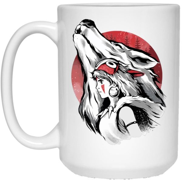 Watch Princess Mononoke - Princess Mononoke – Red Moon Mug-Accessories, House Decor, Mug, princess mononoke, Watch Princess Mononoke