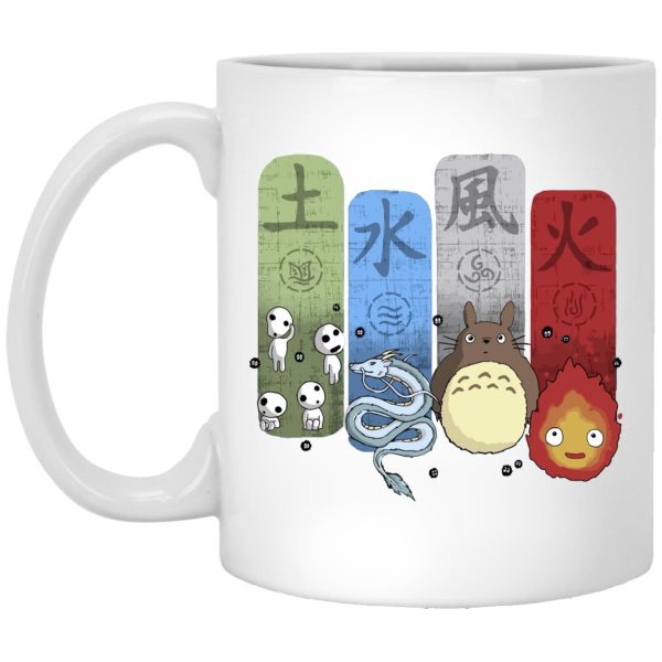 Totoro Mochi Donut - Ghibli Elemental Mug-Accessories, Howl's Moving Castle, Mug, My Neighbor Totoro, princess mononoke, Spirited Away, Totoro Mochi Donut