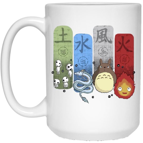 Totoro Mochi Donut - Ghibli Elemental Mug-Accessories, Howl's Moving Castle, Mug, My Neighbor Totoro, princess mononoke, Spirited Away, Totoro Mochi Donut