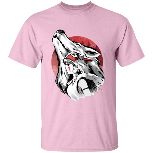 Princess Mononoke Costume - Princess Mononoke – Red Moon T Shirt-Apparel, princess mononoke, Princess Mononoke Costume, Tshirt