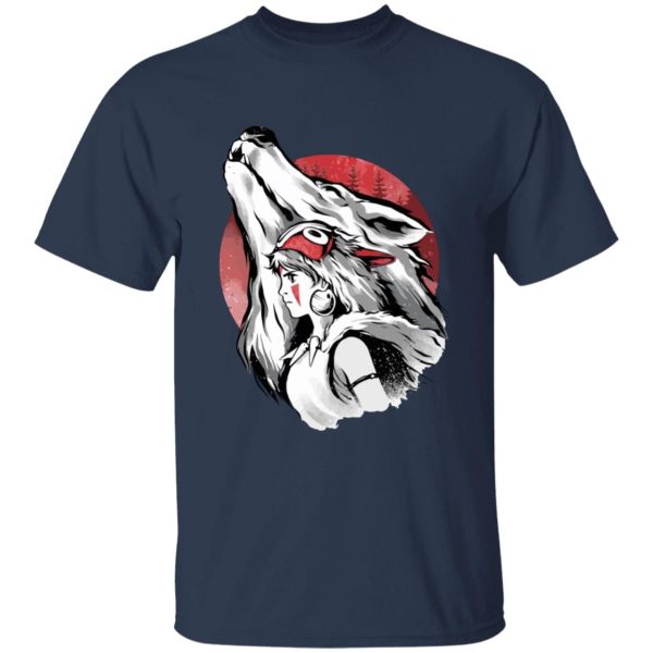 Princess Mononoke Costume - Princess Mononoke – Red Moon T Shirt-Apparel, princess mononoke, Princess Mononoke Costume, Tshirt