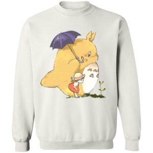 Totoro Tattoo - Umbrella Totoro and Mei Sweatshirt-Apparel, My Neighbor Totoro, Sweatshirt, Totoro Tattoo