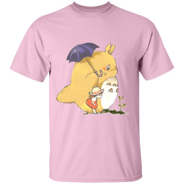 Totoro Sun Shade Cat Bus - Umbrella Totoro and Mei T Shirt-Apparel, My Neighbor Totoro, Totoro Sun Shade Cat Bus, Tshirt