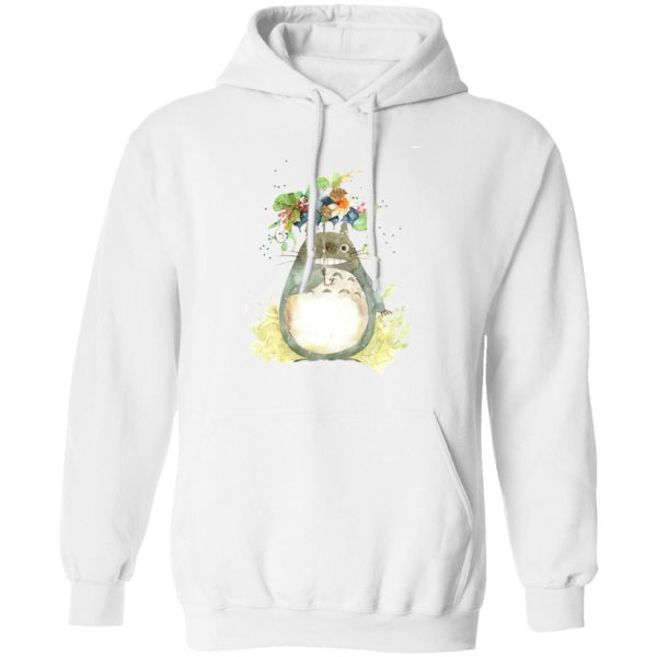 My Neighbor Totoro Wallpaper - Totoro with Flower Umbrella Hoodie-Apparel, Hoodie, My Neighbor Totoro, My Neighbor Totoro Wallpaper