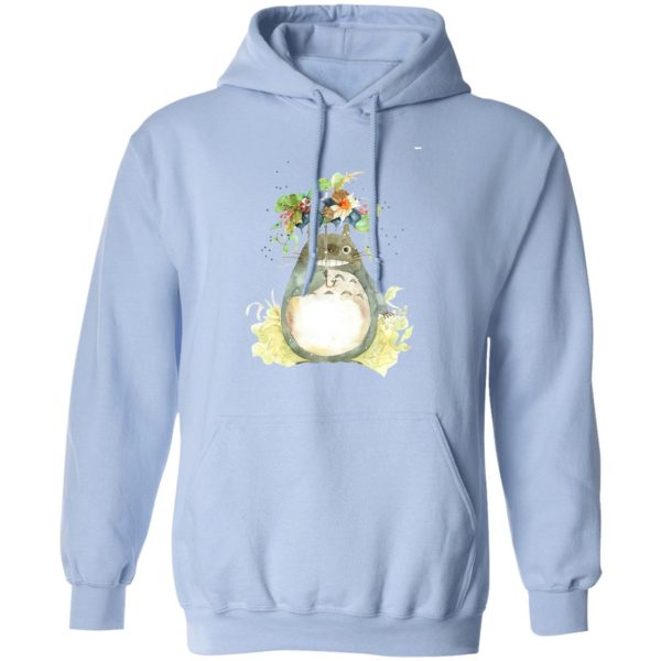 My Neighbor Totoro Wallpaper - Totoro with Flower Umbrella Hoodie-Apparel, Hoodie, My Neighbor Totoro, My Neighbor Totoro Wallpaper