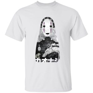 Bathhouse Spirited Away - Spirited Away Kaonashi Cutout Black T Shirt-Apparel, Bathhouse Spirited Away, kaonashi, no face, Spirited Away, Spirited Away Cinema, Spirited Away Soot Balls, Tshirt